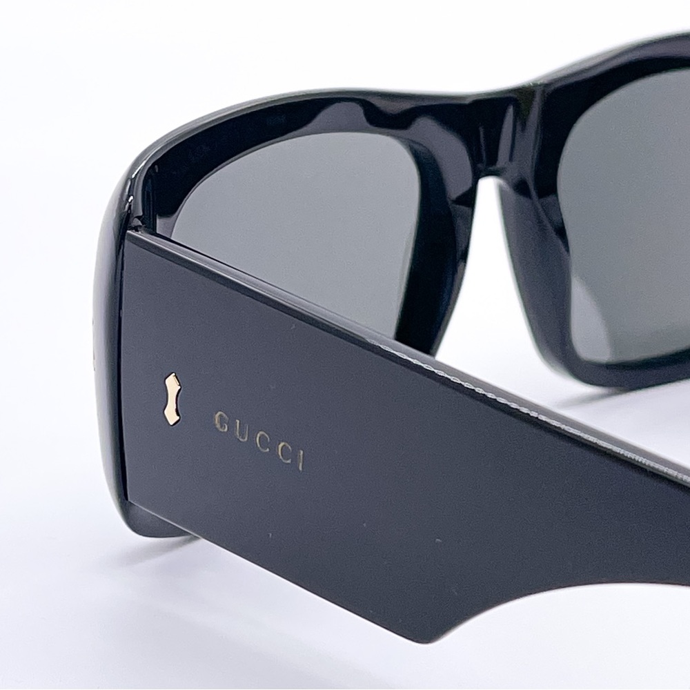 NEW GUCCI GG1080S 001 OVERSIZED SUNGLASSES GUCCI GG1080S BLACK EYEWEAR - Picture 5 of 12
